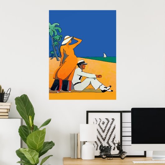  Jersey Shore, Beach Poster (Thuiskantoor)