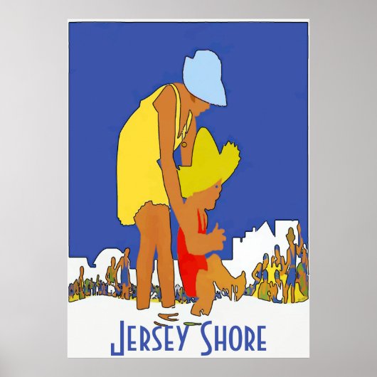 Jersey Shore Beach  Style Poster (Voorkant)