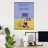 Jersey Shore Beach  Style Poster (Thuiskantoor)
