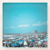 Jersey Shore Beachy Glazen Onderzetter (Voorkant)