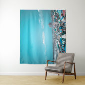 Jersey Shore Coastal Beach Art Tapestry Wandkleed (In situ)