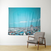 Jersey Shore Coastal Beach Art Tapestry Wandkleed (In Situ (horizontaal))