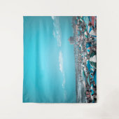 Jersey Shore Coastal Beach Art Tapestry Wandkleed (Voorkant)