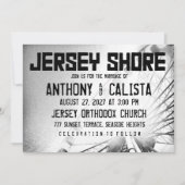 JERSEY SHORE Destination Wedding Invitation Kaart (Voorkant)
