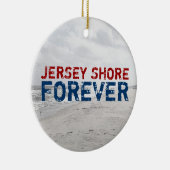 Jersey Shore Forever kerstornament Keramisch Ornament (Rechts)