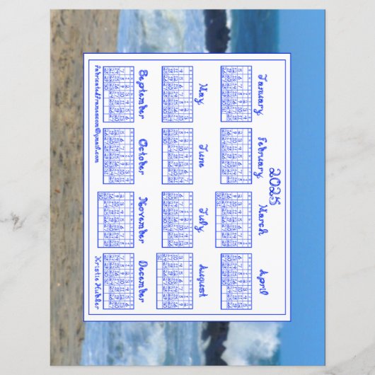 Jersey Shore Foto 2025 Kalender met Fabric Font (Voorkant)