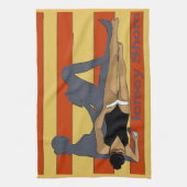 Jersey Shore, Gal op Beach Towel Theedoek (Verticaal)