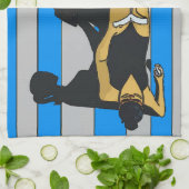 Jersey Shore, Gal op Beach Towel Theedoek (Gevouwen)