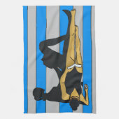 Jersey Shore, Gal op Beach Towel Theedoek (Verticaal)