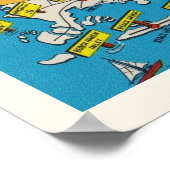 Jersey Shore geïllustreerde kaart Poster (Hoek)