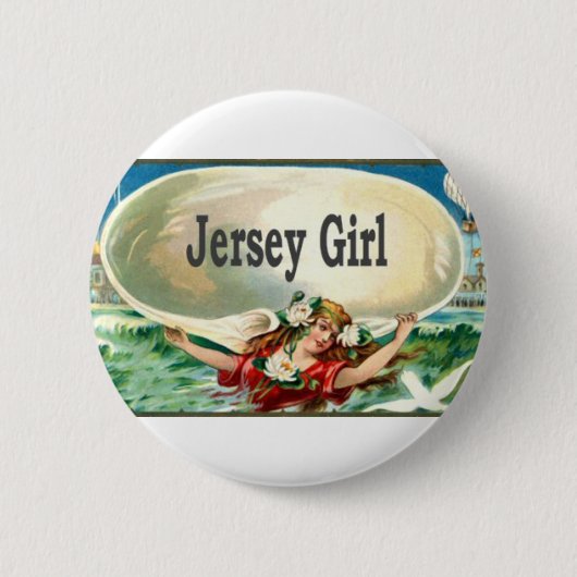 Jersey Shore Jersey Girl Ronde Button 5,7 Cm (Voorkant)