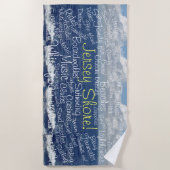 Jersey Shore Leuke dingen om te doen Strandlaken (Voorkant)