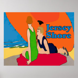  Jersey Shore, Paar op Beach Poster