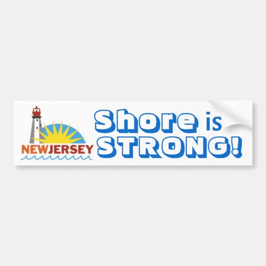 Jersey Shore Strong Bumpersticker (Voorkant)