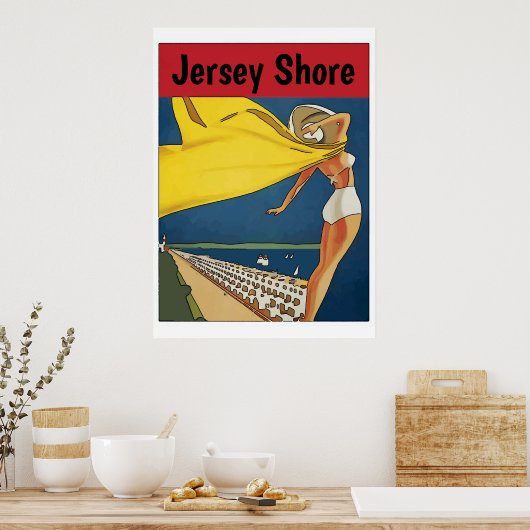 Jersey Shore  Style, bewerkt tekst Poster (Keuken)