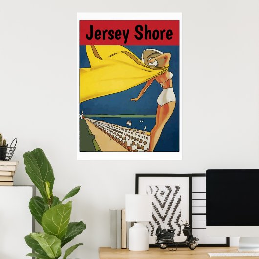 Jersey Shore Style, bewerkt tekst Poster (Thuiskantoor)