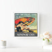 Jersey Shore Ventnor City Wall Clock Vierkante Klok (Huis)
