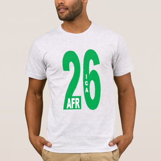 Jersey Short Sleeve T-Shirt ash DESIGN AFRICA 26 (Voorkant)