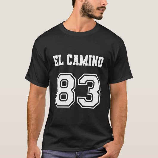 Jersey Stijl El Camino 83 1983 Old School Muscle C T-shirt (Voorkant)