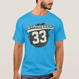 Jersey stijl gepersonaliseerde technieken dubbelzi t-shirt
