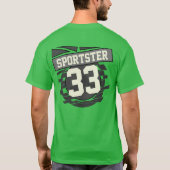 Jersey stijl gepersonaliseerde technieken dubbelzi t-shirt (Achterkant)