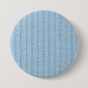 Jersey Streep Brei Patroon in Babyblauw  Ronde Button 7,6 Cm