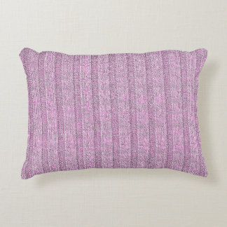 Jersey Streep Brei Patroon in Poeder Roze Accent Kussen