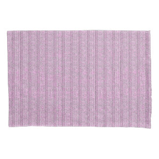 Jersey Streep Brei Patroon in Poeder Roze Kussensloop