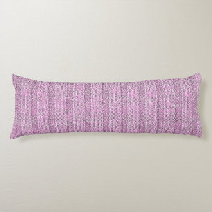 Jersey Streep Brei Patroon in Poeder Roze Lichaamskussen