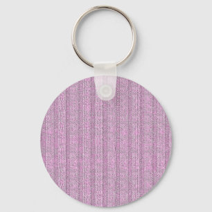 Jersey Streep Brei Patroon in Poeder Roze Sleutelhanger