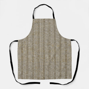 Jersey Streep Brei Patroon in Zachte Beige Schort