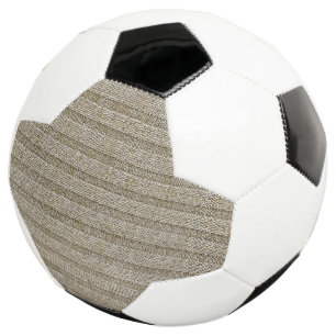 Jersey Streep Brei Patroon in Zachte Beige Voetbal