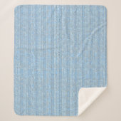 Jersey Stripe Knit Pattern in Baby Blue Sherpa Deken (Voorkant)