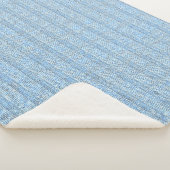 Jersey Stripe Knit Pattern in Baby Blue Sherpa Deken (3/4)
