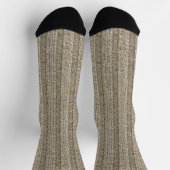 Jersey Stripe Knit Pattern in Soft Beige Sokken (Top)