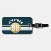 Jersey Stripes Name Bagagelabel (Voorkant horizontaal)