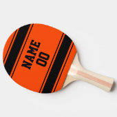 Jersey Style Blue Oranje en Black Personalized Tafeltennisbatje (Zijkant)