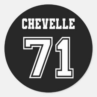 Jersey Style Chevelle 71 1971 Old School Muscle Ca Ronde Sticker