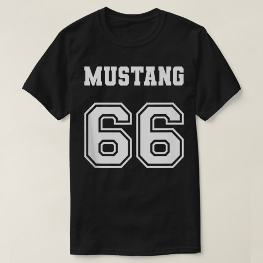 Jersey Style Classic Mustang 66 1966 Horse Airplan T-shirt (Design voorkant)