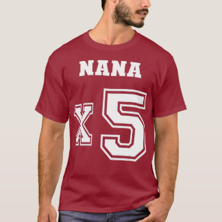 Jersey Style Nana x5 x 5 Grandchildren Proud Mama T-shirt