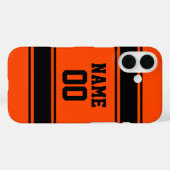 Jersey Style Sinaasappel en zwart Gepersonaliseerd Case-Mate iPhone Case (Achterkant (horizontaal))