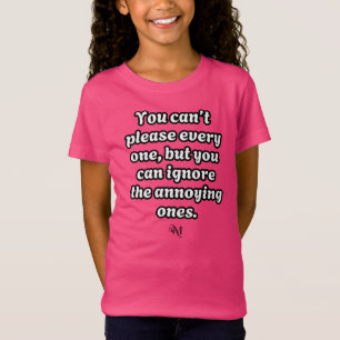Jersey T-shirt: Kan niet iedereen behagen (magenta T-shirt