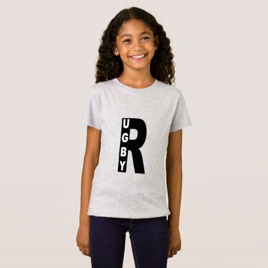 Jersey T-shirt, meisjes DESIGN RUGBY T-shirt (Voorkant volledig)