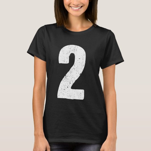 Jersey tenue #2, groot nummer grafisch t-shirt (Voorkant)