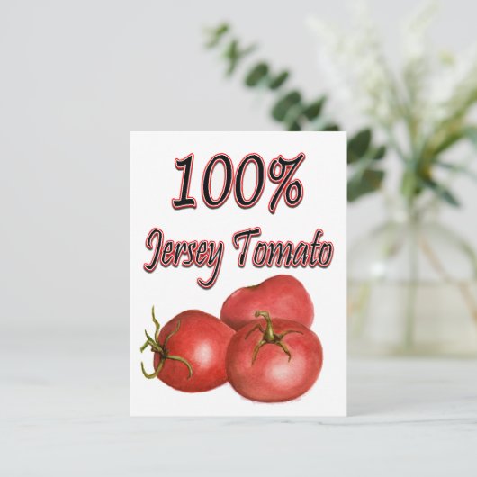 Jersey Tomaten 100% Briefkaart (Staand voorkant)