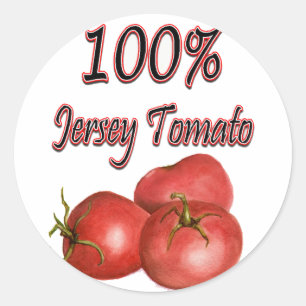 Jersey Tomaten 100% Ronde Sticker