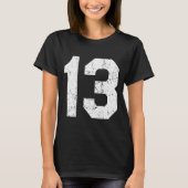 Jersey Uniform Number 13 Athletic T-shirt (Voorkant)