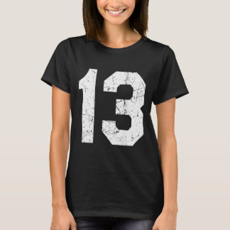 Jersey Uniform Number 13 Athletic T-shirt