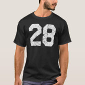 Jersey uniform nummer 28 t-shirt (Voorkant)