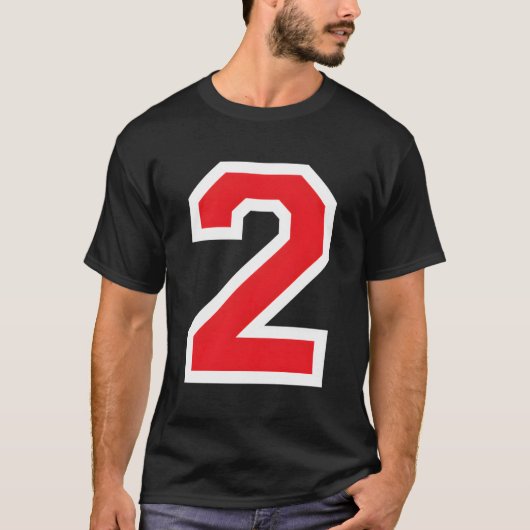 Jersey uniform nummer #2 t-shirt (Voorkant)
